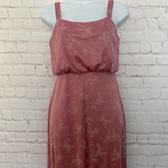Vintage 1970's Lorrie Deb Union Label Pink Long Floral Zip Formal Dress - 7/8 - Picture 6 of 12